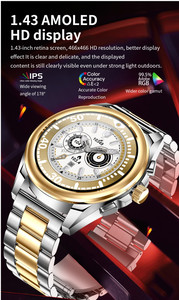 Reloj mecánico de estilo deportivo de alta calidad OEM KC83 para hombre 1,43 "AMOLED 2 Correa presión arterial Frecuencia Cardíaca GPS reloj inteligente 2025 - Product Image 3
