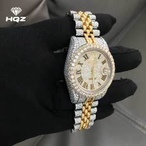 Montres mécaniques automatiques en gros en acier inoxydable avec moissanite <span class=keywords><strong>D</strong></span> VVS1 testée au diamant, livraison rapide, directement de l'usine - Product Image 3