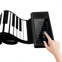 Piano numérique portable à enrouler, 61 touches, clavier à enrouler, haut-parleurs intégrés, prise casque 3,5 mm, batterie rechargeable