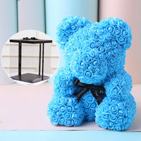 Cadeau de la Saint-Valentin : Ours en fleurs roses 40 cm Spot a Generation of Hair
