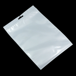 Vente chaude Blanc Perle <span class=keywords><strong>Film</strong></span> Fenêtre Transparente En Plastique Sac <span class=keywords><strong>À</strong></span> Fermeture Éclair Avec Trou De Suspension - Product Image 1