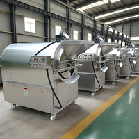Chinese elektrische/gas LPG pinda-rooster met een capaciteit van 200/300 kg voor het roosteren van cashewnoten, maïs, granen, zaden, cacaobonen en de productie van meel.