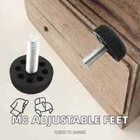 Niveleurs de meubles modernes en métal réglables M8, pieds de nivellement filetés à visser pour canapé, table, chaise, armoire