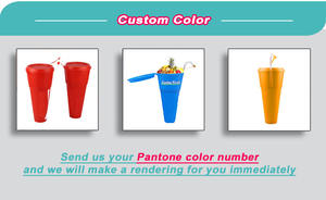 Logotipo personalizado de grado alimenticio, taza de plástico con bandeja para aperitivos, palomitas de maíz - Product Image 6