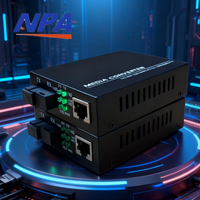 Convertidor de Medios de Fibra Óptica ANPA AP-3201AB 10/100Mbps, Par A+B, Monomodo SC RJ45, QoS, Apilable, 25KM, Red CCTV, OEM ODM