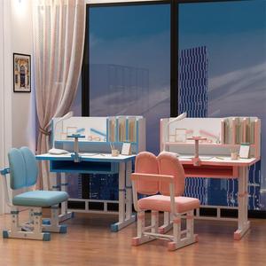 New Ergonomic trẻ em học tập bàn với kệ sách đồ nội thất nhà Chiều cao có thể điều chỉnh trẻ em nghiên cứu bảng và ghế đặt cho trẻ em - Product Image 4