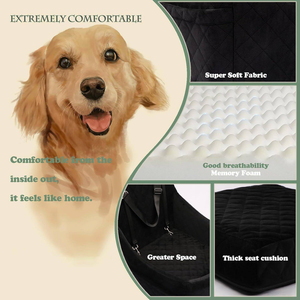 Pet <b>Dog</b> Cat Booster Car <b>Seat</b> Egg Shell Foam Travel Bed Oxford Cotton Washable <b>Cover</b> Anti-Slip Safety Leashes <b>for</b> Small/Medium - Product Image 3