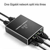 Kabel USB Power Splitter LAN Gigabit Ethernet 1000Mbps Kecepatan Tinggi dengan RJ45 LAN Splitter Kabel Cat5/5e/6/7/8 Dari 1 Hingga 3 Port