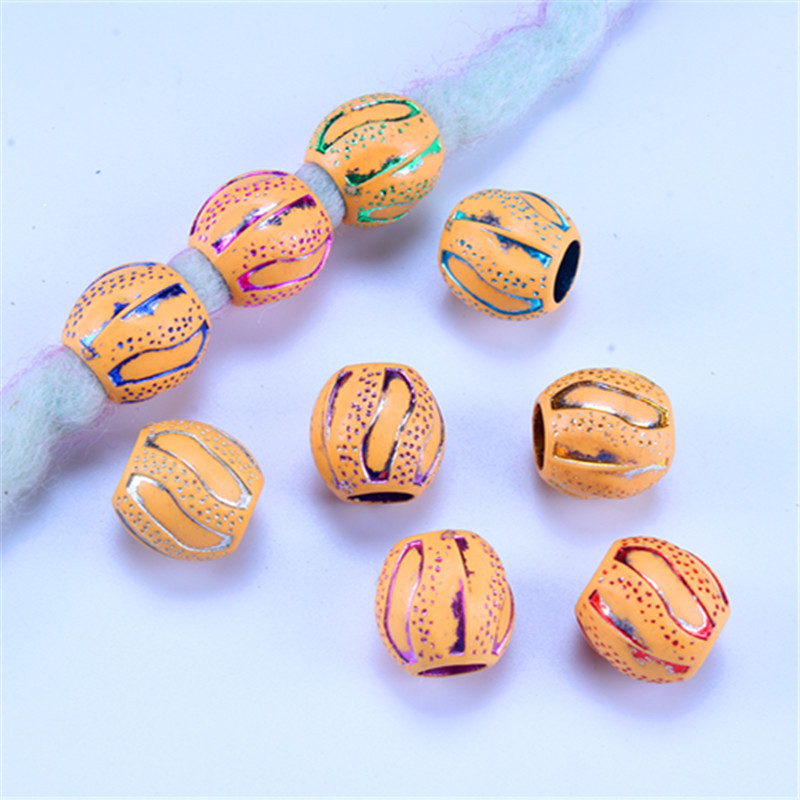 30 Pcs Dreadlocks Gold Silver Green Beads Braid Accessories Resin Hair Beads Rings for Braiding Hair