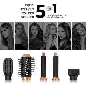 Dropship 5 in 1 ile yüksek hızlı saç kurutma makinesi tarak hava Styler bigudi İşlevli Fold iyonik saç kurutma makinesi fırçası - Product Image 3