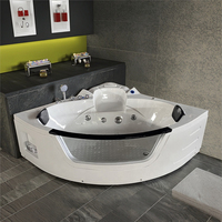 Baignoire à remous avec double coussin de massage COMO E-37 Garantie de 5 ans Contrôle électronique autonome LED sept couleurs