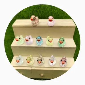 Mini Resin Ducks Miniature Ornament Tiny Ducks For DIY Garden Doll House Duck Accessories