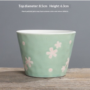 แก้วเซรามิกญี่ปุ่นลายเพ้นท์มือสุดหรู 180 มล. พร้อมหูจับ สำหรับลาเต้อาร์ตและกาแฟ เหมาะสำหรับร้านกาแฟ - Product Image 3