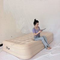 Matelas Gonflable Portable Moderne pour Camping Familial et Enfants, Lit King Size Courbé avec Pompe