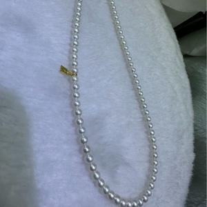 New Zhuji 4-5mm Round Flawless Freshwater <b>Pearl</b> <b>Necklace</b> Summer Collarbone Chain with Pure <b>Silver</b> Buckle Wholesale - Product Image 4