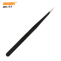 Pinset Presisi Anti-statis Baja SUS 304 HRC 30 Berlapis Nikel Hitam 123mm untuk Perbaikan Elektronik DIY dan Ekstraksi Chip IC