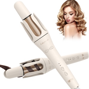 Lena Ionic 360 Degree Ceramic Barrel Electric Professional Auto Rotating <b>Curling</b> Iron Automatic Hair Curler Wand - Product Image 1