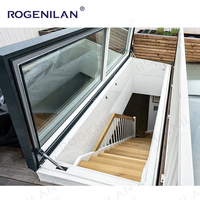 Fenêtres de toit Rogenilan, fenêtres de toit à double vitrage électriques extérieures, trappe d'accès au toit, design de fenêtres de toit