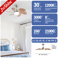 Ventilateur de plafond intelligent avec lumière, design moderne, fiable, de qualité supérieure, commandé à distance, vente directe d'usine, 1stshine