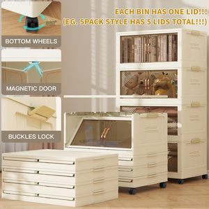 Gabinete de Almacenamiento Plegable de PP al por Mayor en China, 6 Tamaños Apilables, Capacidad de 50-500L, Diseño Moderno para Uso Doméstico - Product Image 2