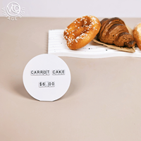 Panneau de prix magnétique en acier inoxydable, support pliable, lettres interchangeables, portable, léger, durable, pour la signalisation des prix dans les cafés, noir et blanc