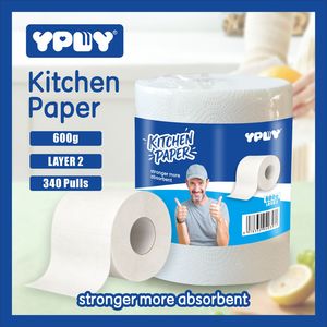 2-प्लाई अवशोषक कुंवारी लकड़ी लुगदी रसोई कागज तौलिया रोल नरम और सस्ते पानी का तेल रसोई सफाई तौलिया - Product Image 4