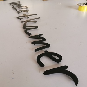 <span class=keywords><strong>En</strong></span> gros, lettres murales 3D <span class=keywords><strong>en</strong></span> métal découpées au laser non éclairées, logos pour entreprises, décoration <span class=keywords><strong>de</strong></span> voitures, usage intérieur - Acrylique, Acier inoxydable - Product Image 1