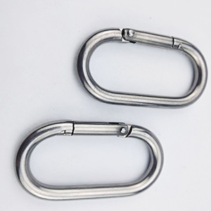 Mousqueton robuste en acier inoxydable de forme ovale, finition naturelle, à attache <span class=keywords><strong>rapide</strong></span> droite pour l'industrie lourde - Product Image 5