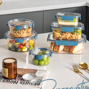 Récipients de conservation des aliments <span class=keywords><strong>en</strong></span> <span class=keywords><strong>verre</strong></span> à spécifications multiples Récipients de préparation de repas <span class=keywords><strong>en</strong></span> <span class=keywords><strong>verre</strong></span> Boîte à lunch <span class=keywords><strong>en</strong></span> <span class=keywords><strong>verre</strong></span> pour la cuisine empilable - Product Image 2