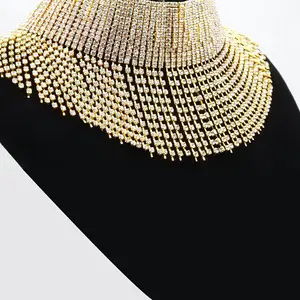 Эффектное роскошное ожерелье, женское массивное ожерелье-чокер
