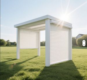 Pérgola de Aluminio Ajustable para Todo Clima, con Iluminación RGB Regulable, Impermeable, Ecológica y Moderna para Terraza y Jardín - Product Image 6