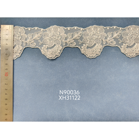 Tissu tricoté brodé transparent à fines rayures délicates de style romantique, 100 % polyester, poids personnalisé, accessoires de mariage pour garçons