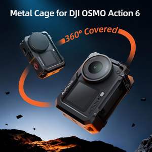Carcasa de Aleación de Aluminio Amazear para DJI Osmo Action 6, Ligera y Resistente a Impactos con Base Magnética de Liberación Rápida - Product Image 4