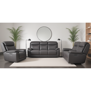 Sillón Reclinable Moderno de Cuero Ecológico de Lujo, 1+2+3 Plazas para Sala de Estar, Base de Metal XM011212, Sillón Reclinable Moderno para Sala de Estar XM011212 XM0 - Product Image 3
