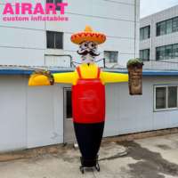 Danseur gonflable publicitaire en forme de pizza de dessin animé, personnalisable pour l'accueil des centres commerciaux