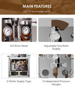 Cafetera de Espresso Profesional Lelit Rocket de 15 Bares con Palanca Manual E61 de 58 mm <span class=keywords><strong>para</strong></span> Cafetería - Product Image 4