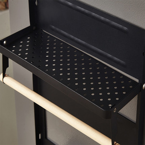 Étagère magnétique rouge pour réfrigérateur, 3 niveaux, en acier au carbone, amovible, pour rangement mural de cuisine - Product Image 4