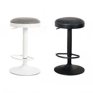 <span class=keywords><strong>Tabouret</strong></span> de bar pivotant moderne en cuir PU blanc réglable en <span class=keywords><strong>hauteur</strong></span> pour la maison, l'hôtel, le salon et la vente en gros - Product Image 3