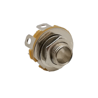 Nikel 6.35mm 1/4 inci 2 tiang Mono Panel soket dudukan sasis Jack Audio konektor Solder wanita dengan saklar