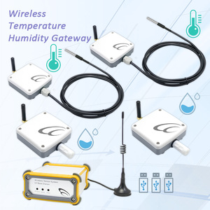 4 Sets Radio Wave Wireless Temperature & Humidity Sensor for Warehouse, Greenhouse, Home & Office Monitoring - Product Image 1
