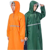 Veste de pluie jaune en tissu Oxford coupe-vent, imperméable, monocouche, longue, réfléchissante, pour le travail en extérieur – Vente en gros