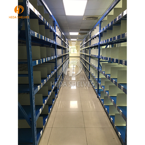 Rayonnage à usage moyen en métal 4 unités de rayonnage à large portée de niveau système de support de stockage d'entrepôt sans boulon - Product Image 1