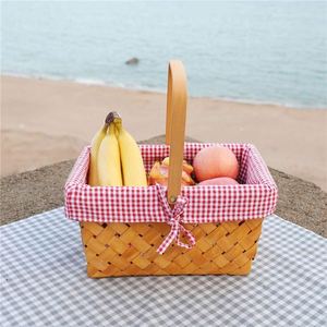 Cesta de Picnic para Exteriores <span class=keywords><strong>al</strong></span> <span class=keywords><strong>por</strong></span> <span class=keywords><strong>Mayor</strong></span>, Compra a Granel, Cesta de Mimbre para Cuatro Personas, de Plástico, Estilo Japonés, para Niños, Blanca, con Forma de Corazón, para Almacenamiento - Product Image 6