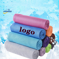 Serviette de sport rafraîchissante en microfibre à séchage rapide avec logo personnalisé, douce, respirante, pour le yoga et la course à pied