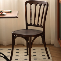 Fauteuil de salle à manger vintage de style français, bois de hêtre, rotin, osier, rétro, nostalgie, mobilier de restaurant, café, modèle SHANMU 401