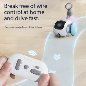 ชุดของเล่นสัตว์เลี้ยงซิลิโคนการ์ตูนอเนกประสงค์แบบอินเทอร์แอคทีฟ พร้อมเมาส์เคลื่อนที่อัตโนมัติและไม้ล่อแมวเพื่อความบันเทิงของแมว - Product Image 6