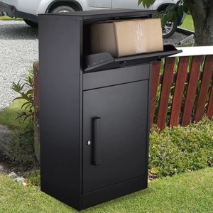 Buzón de Jardín de Hierro Residencial para Apartamentos, con Cerradura de Llave, Seguro, Impermeable, con Recubrimiento de Polvo Metálico para Paquetes y Mensajería - Product Image 1