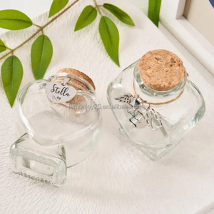 Toptan Kalp Şeklinde Cam Evcil Hayvan Tüyü Saklama Şişesi, Pati Kanat Şeklinde Özel Gravürlü Etiketli Mini Evcil Hayvan Külleri İçin <span class=keywords><strong>Urn</strong></span> - Product Image 5