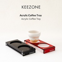 KEEZONE Ustensiles à café : Support à tasses en acrylique COMBO, Plateau à café pour préparation pour le thé ou le café, Un grain, trois boissons, Fabriqué en Chine