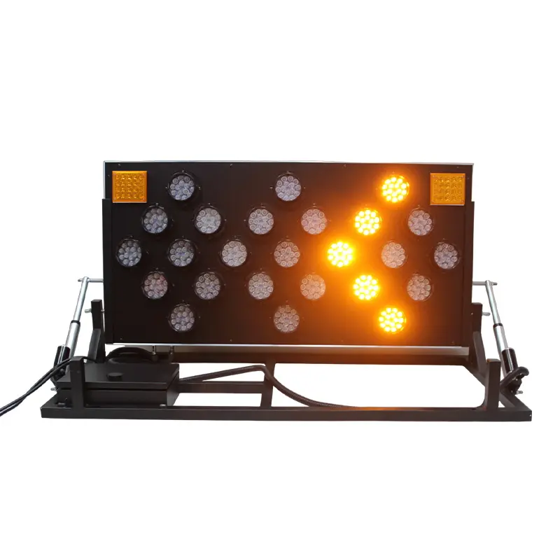 Panneaux de signalisation Led Flèche Lumière Construction Signe Flèche Solaire Indication Avertissement Lumière Panneau de signalisation Led Flèche Lumière